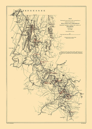 Picture of GEORGIA SHERMAN CAMPAIGN - HERGESHEIMER 1864 