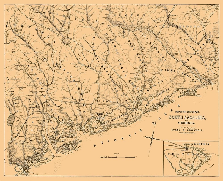 Picture of SOUTH CAROLINA GEORGIA - COGSWELL 1861 