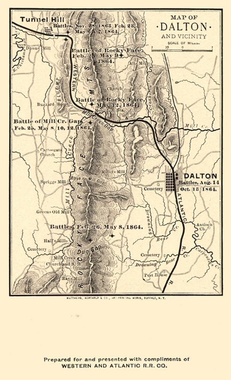 Picture of DALTON GEORGIA VICINITY BATTLES - NORTHRUP 1864 