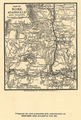 Picture of ROME ADAIRSVILLE GEORGIA VICINITY BATTLES - NORTHRUP 1864 