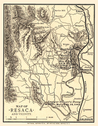 Picture of RESACA GEORGIA VICINITY BATTLES - NORTHRUP 1864 