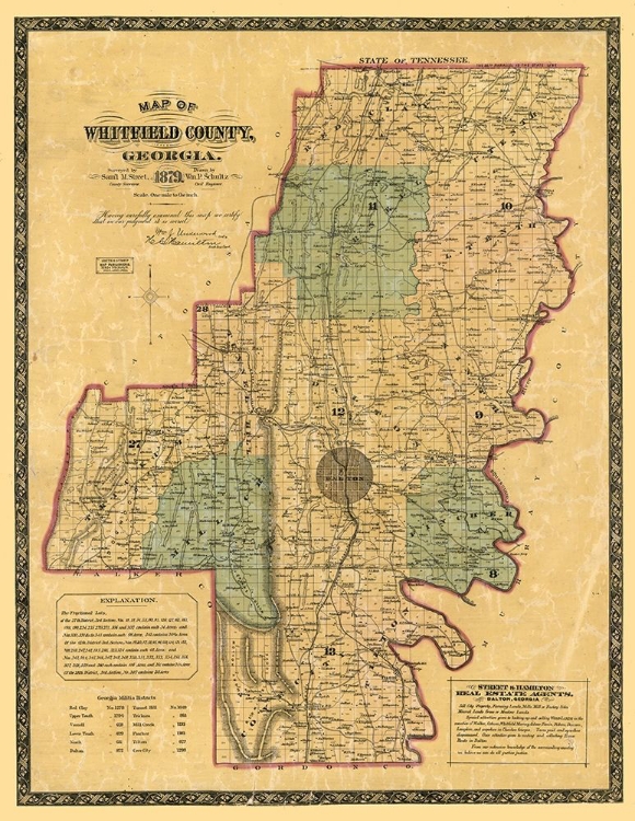 Picture of WHITFIELD COUNTY GEORGIA - SCHULTZ 1879 