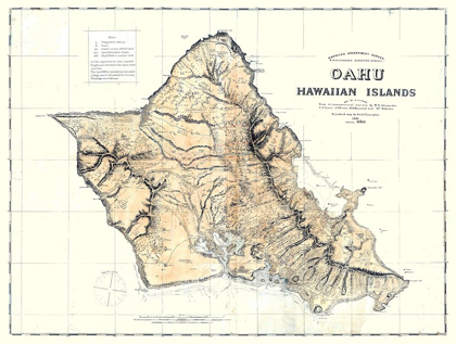 Picture of OAHU COUNTY HAWAII - LYONS 1881 