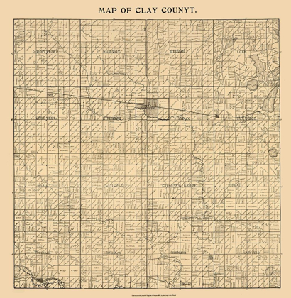 Picture of CLAY COUNTY IOWA - LONG 1896 