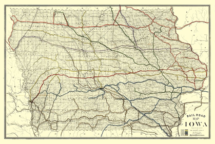 Picture of IOWA RAILROAD - WESTERN LITHO 1881 