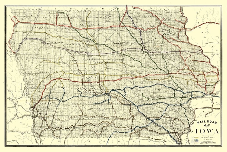 Picture of IOWA RAILROAD - WESTERN LITHO 1881 