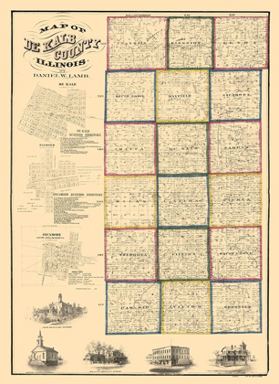 Picture of DE KALB COUNTY ILLINOIS - LAMB 1860 