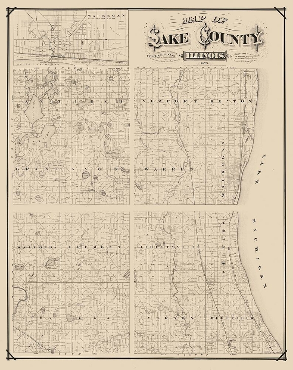 Picture of LAKE COUNTY ILLINOIS - FROST 1873 