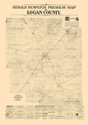 Picture of LOGAN COUNTY ILLINOIS - HERALD DESPATCH 1861 