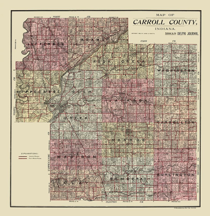 Picture of CARROLL COUNTY INDIANA - LANDIS 1898 