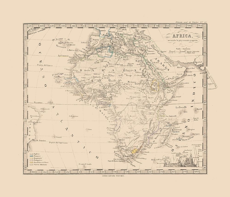 Picture of AFRICA - PERTHES 1870 