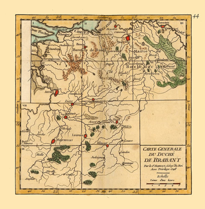 Picture of BRABANT PROVINCE NETHERLANDS - ROBERT 1748 