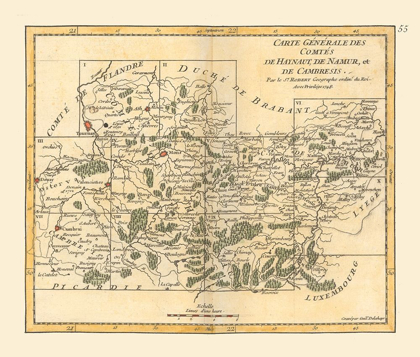 Picture of HAINAUT NAMUR CAMBRESIS BELGIUM - ROBERT 1748 