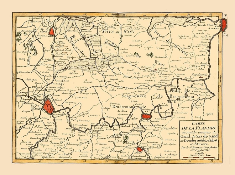 Picture of GHENT ENVIRONS BELGIUM - ROBERT 1748 