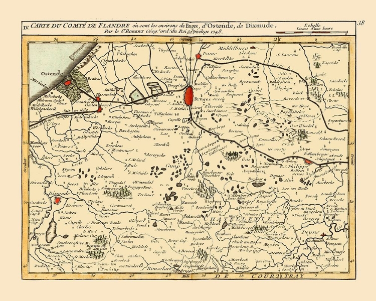 Picture of BRUGGE ENVIRONS BELGIUM - ROBERT 1748 