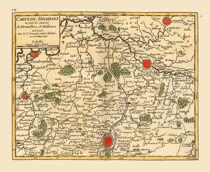 Picture of BRUSSELS ENVIRONS BELGIUM - ROBERT 1748 