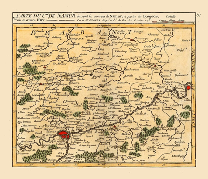 Picture of NAMUR ENVIRONS BELGIUM - ROBERT 1748 