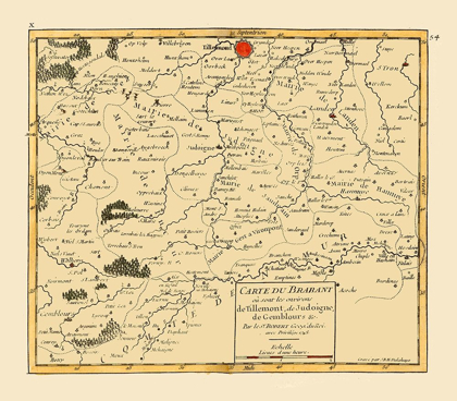 Picture of BRABANT PROVINCE BELGIUM - ROBERT 1748 