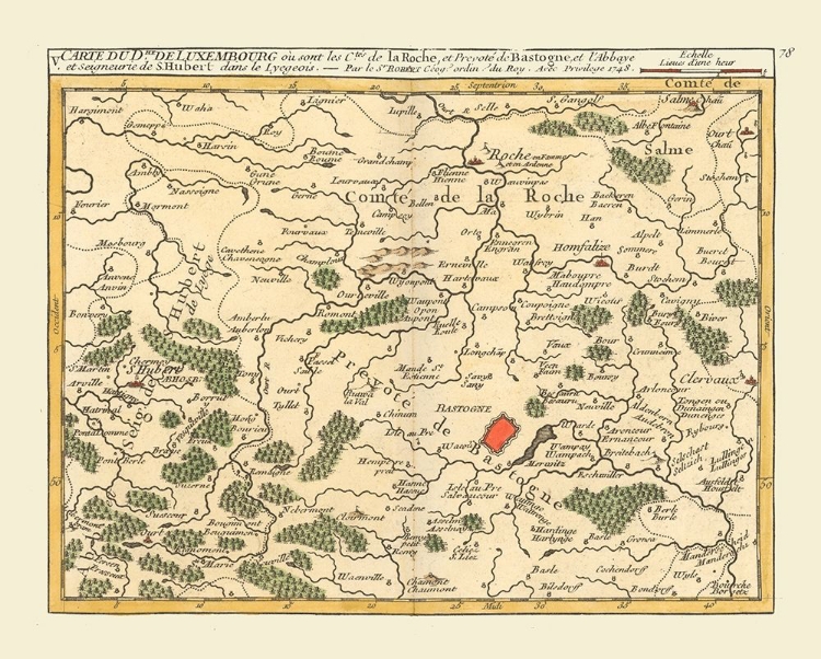 Picture of BASTOGNE LUXEMBOURG PROVINCE BELGIUM - ROBERT 1748 