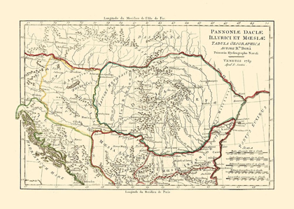 Picture of ILLYRICUM PANNONIA MOESIA DACIA PROVINCES - SANTINI 1794 