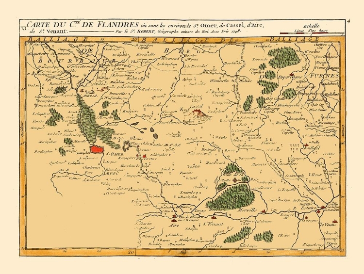 Picture of SAIN-OMER POPERINGE ENVIRONS BELGIUM FRANCE - ROBERT 1748 