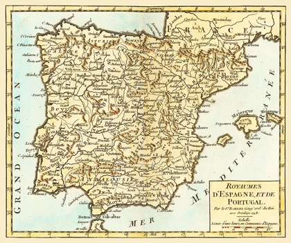 Picture of SPAIN PORTUGAL - ROBERT 1748 