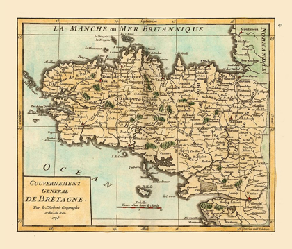 Picture of BRITTANY PROVINCE FRANCE - ROBERT 1748 