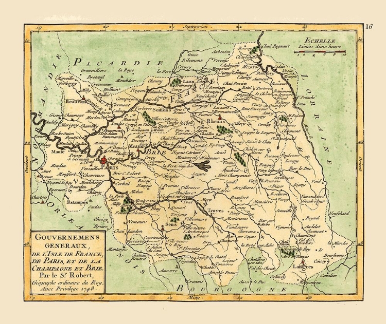 Picture of ILE-DE-FRANCE BRIE CHAMPAGNE FRANCE - ROBERT 1748 