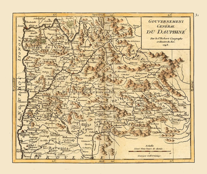 Picture of DAUPHINE REGION FRANCE - ROBERT 1748 