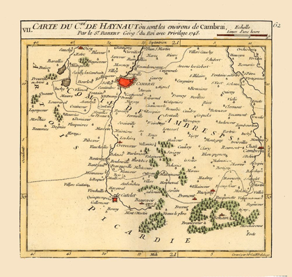 Picture of CAMBRAI ENVIRONS FRANCE - ROBERT 1748 