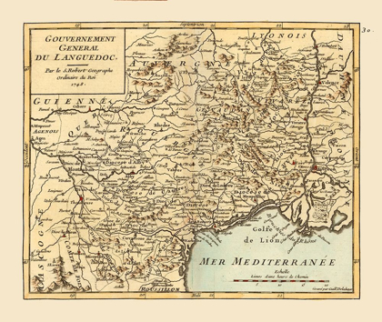 Picture of LANGUEDOC FRANCE - ROBERT 1748 