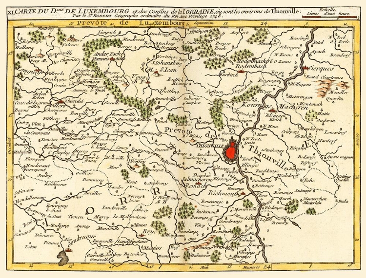 Picture of MOSELLE DEPARTMENT FRANCE - ROBERT 1748 