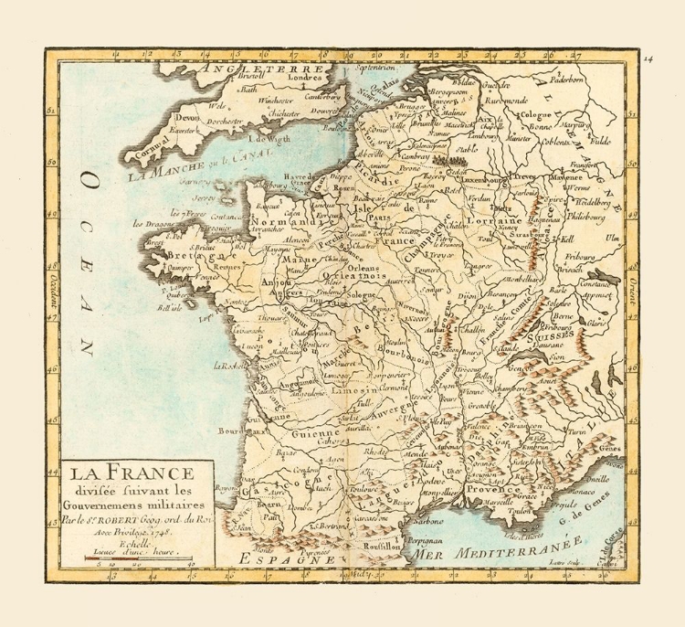 Picture of MILITARY GOVERNMENTS FRANCE - ROBERT 1748 