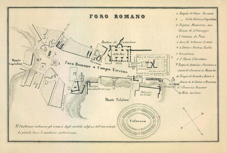 Picture of FORO ROMANO ITALY - CASTRO 1870 