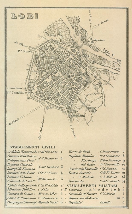 Picture of LODI ITALY - CASTRO 1870 