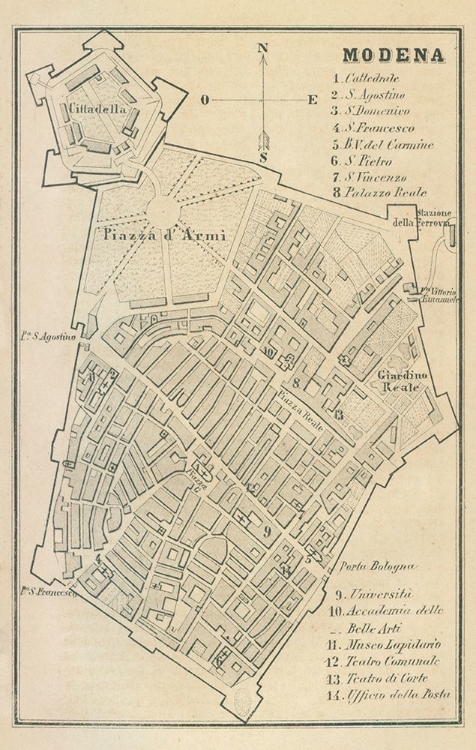 Picture of MODENA ITALY - CASTRO 1870 