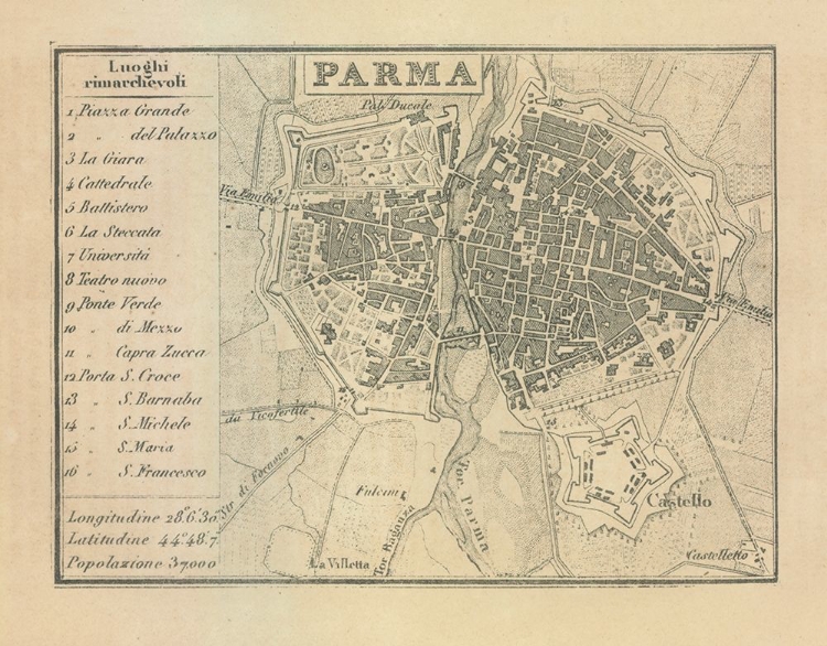 Picture of PARMA ITALY - CASTRO 1870 