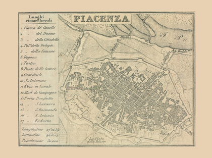 Picture of PIACENZA ITALY - CASTRO 1870 
