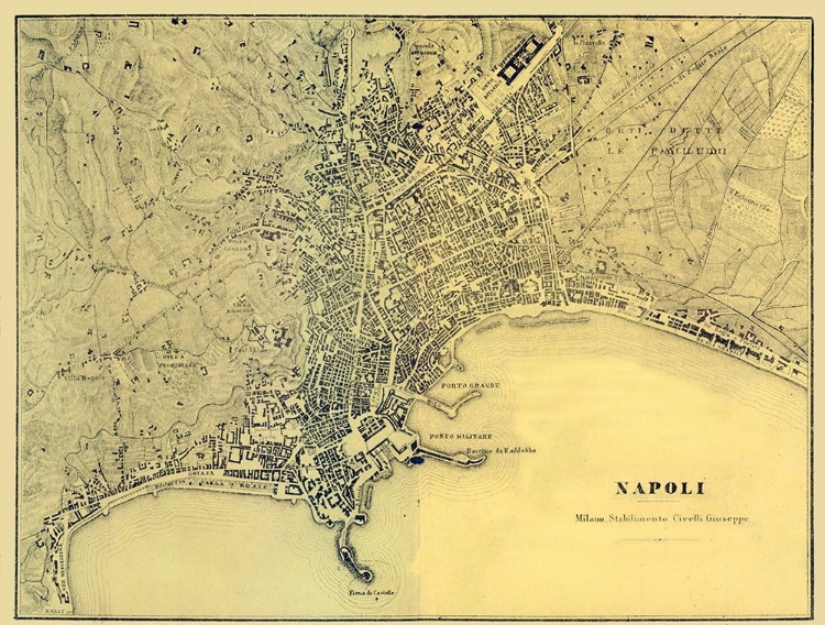 Picture of NAPOLI ITALY - MUGGIANI 1865 