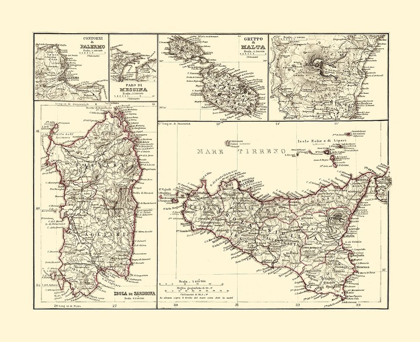 Picture of ITALY ISLANDS - PERTHES 1870 