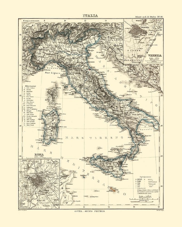 Picture of ITALY - PERTHES 1870 