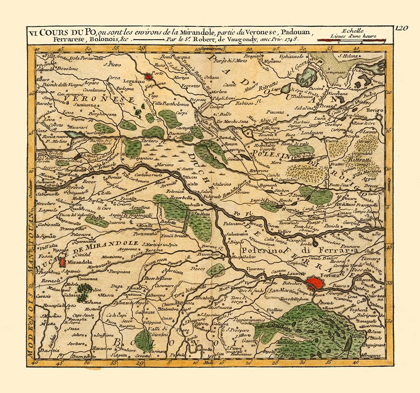 Picture of PO RIVER VERONA PADUA PROVINCES ITALY - ROBERT 1748 