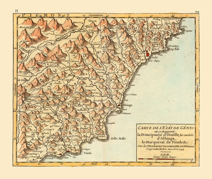 Picture of SAVONA PROVINCE ITALY - ROBERT 1748 