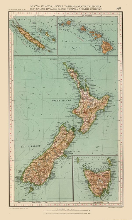 Picture of HAWAII NEW ZEALAND NEW CALEDONIA TASMANIA - SANTINI 1794 