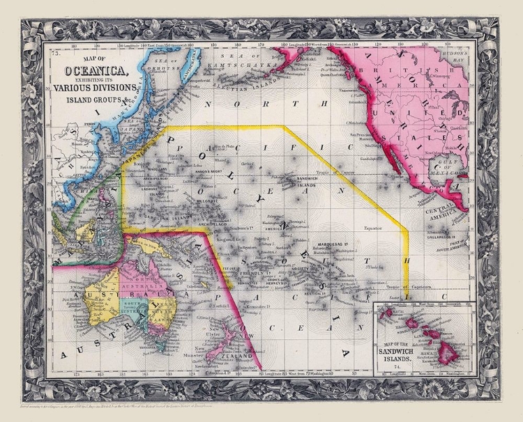 Picture of OCEANIA ISLANDS - MITCHELL 1860 