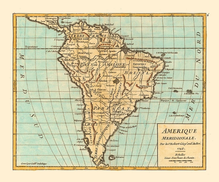 Picture of SOUTH AMERICA - ROBERT 1748 