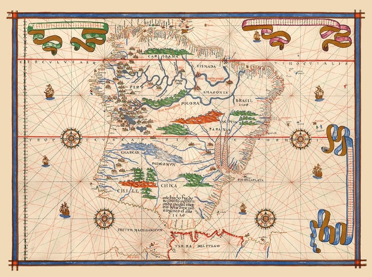 Picture of SOUTH AMERICA - MARTINES 1587 