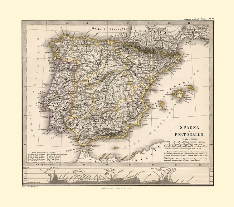 Picture of PORTUGAL SPAIN - PERTHES 1870 