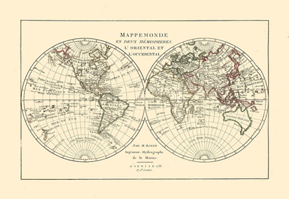 Picture of WORLD HEMISPHERES - SANTINI 1794 