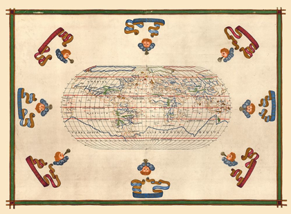 Picture of WORLD MAP - MARTINES 1587 